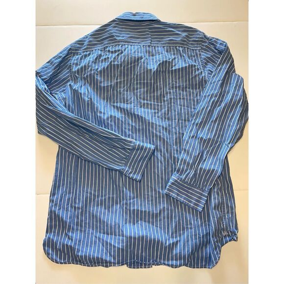 Mens American Eagle Blue White Buttondown Long‎ Sleeve Shirt XLT Classic Fit A21 - Picture 7 of 7